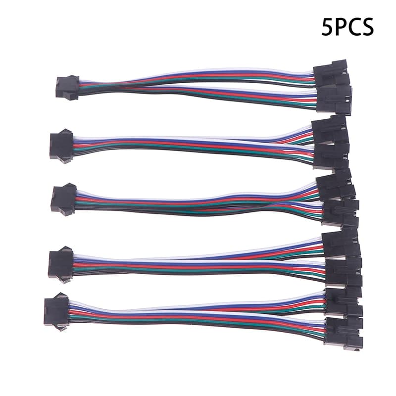 Connettori JST SM Maschio e Femmina; Configurazioni da 2 a 6 Pin; Perfetti per Strisce LED RGBW WS2812, WS2811, SK6812