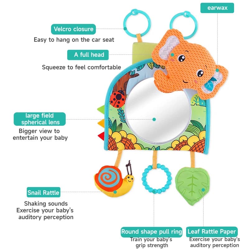 Baby Pendant Stroller Hanging Rattles Sensory Plush Animal Toy Children Limb Development Interaction Accompany Car Seat Toy Gift