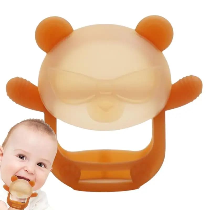 Orso Massaggiagengive Giocattolo Massaggiagengive Giocattoli Silicone Orso in silicone Massaggiagengive Giocattoli per dentizione a forma di orso per neonati Massaggiagengive in silicone