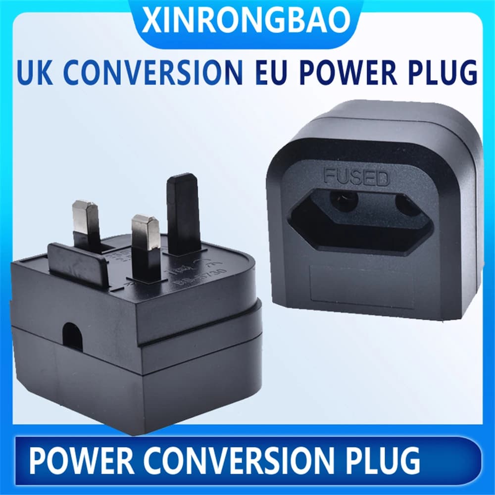 New Ue Plug Adapter to United Kingdom for Razor Electric Brush Type-C Round 2 poles from 4.0mm to British Power Conversion Adapter