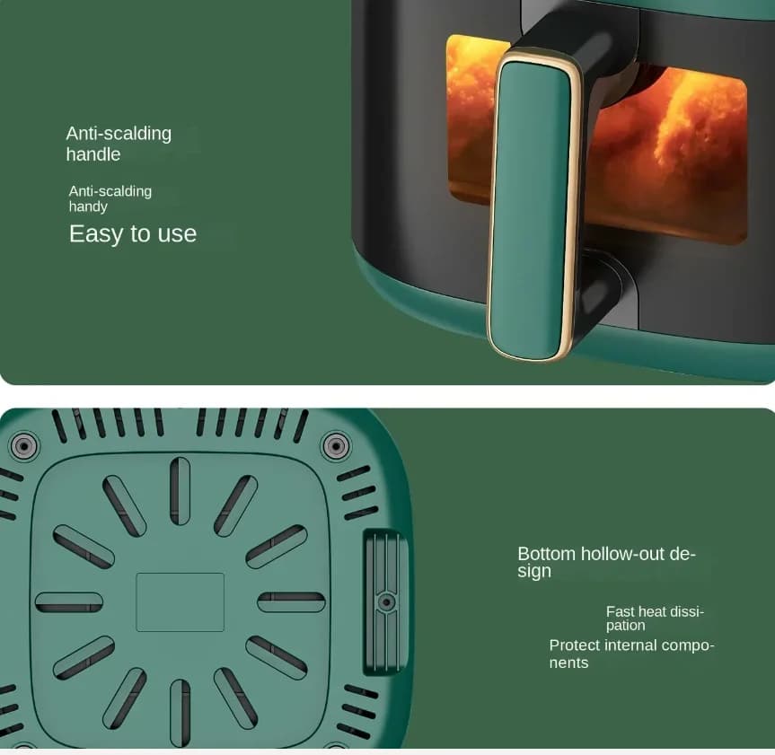 Combination AUX 220 V air and oven fryer: multifunctional, fully automatic, without oil technology, easy to clean BD