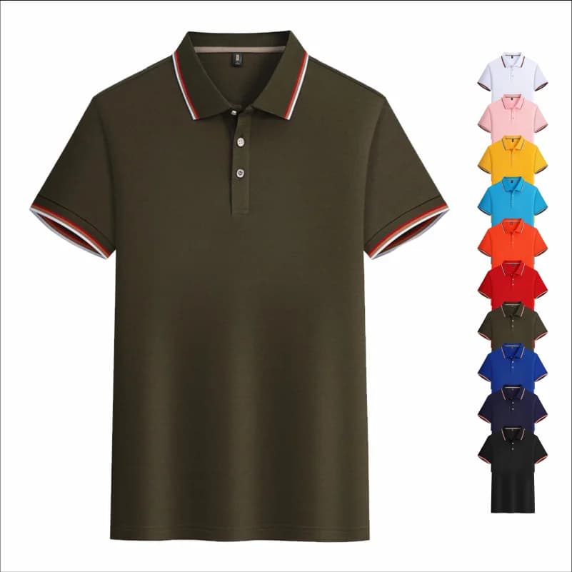 Estate nuova polo camicia a maniche corte in cotone di seta ghiaccio fresco sottile traspirante casual camicie da golf pullover tee top di grandi dimensioni
