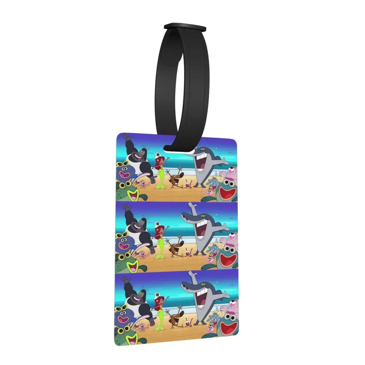 Etichette per bagagli per bambini con cartoni animati Zig & Sharko, accessori per valigie, etichette per bagagli da viaggio, porta etichette per bagagli, porta nome e indirizzo