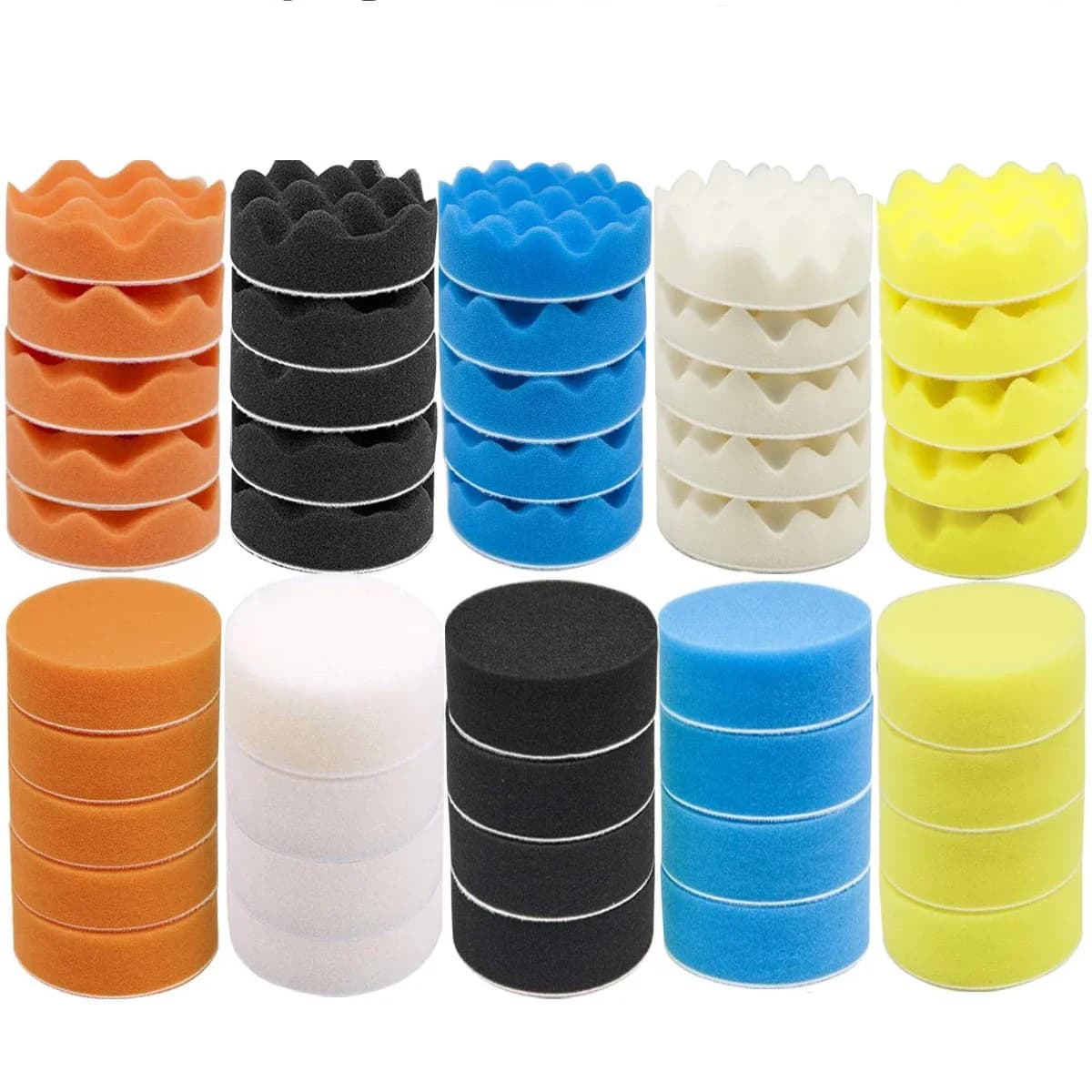 10 pz 3 pollici tampone per lucidatura schiuma trapano spugna tamponi per lucidatura 80mm floccaggio tampone per auto per dettaglio lucidatore ceretta pulizia