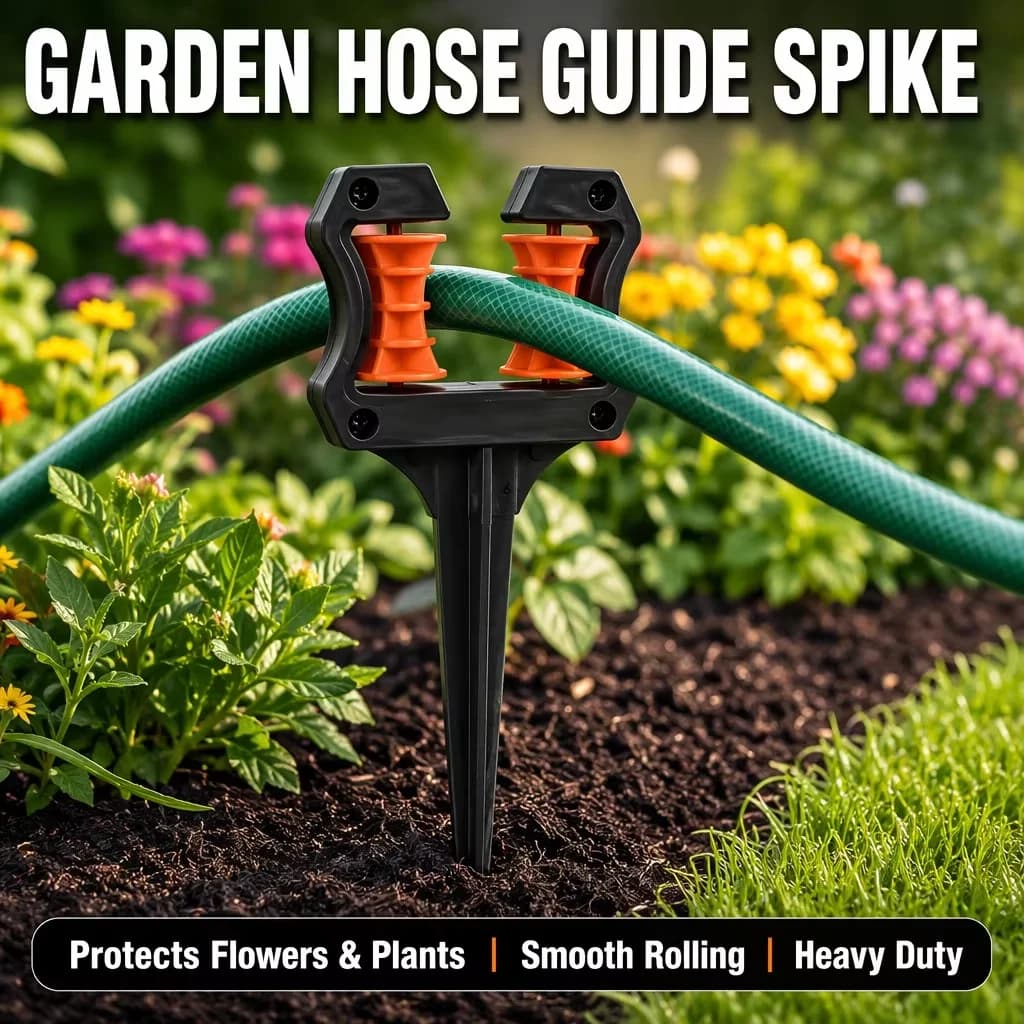 Garden Tool Rack, Hose Guide Bracket, Anti-Tangle Duct, Garden Watering Guide Pipe Stand