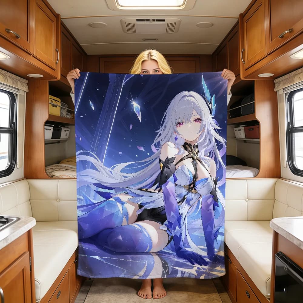 skirk Genshin Impact game Blanket soft warm plush blanket for dorm sofa living room pet hogar bedroom gift nap home Flannel