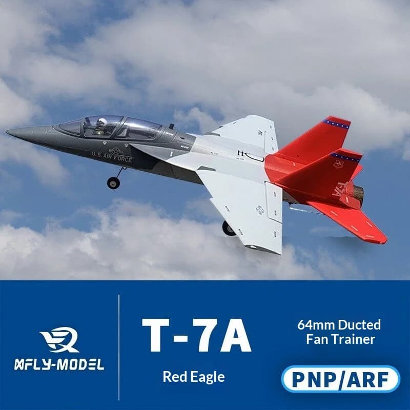 XFly Model T-7A Red Trainer Jet 64mm EDF 4S Aeromodello RC Elettrico con Ventola Intubata PNP per Appassionati di Volo RC all'Aperto