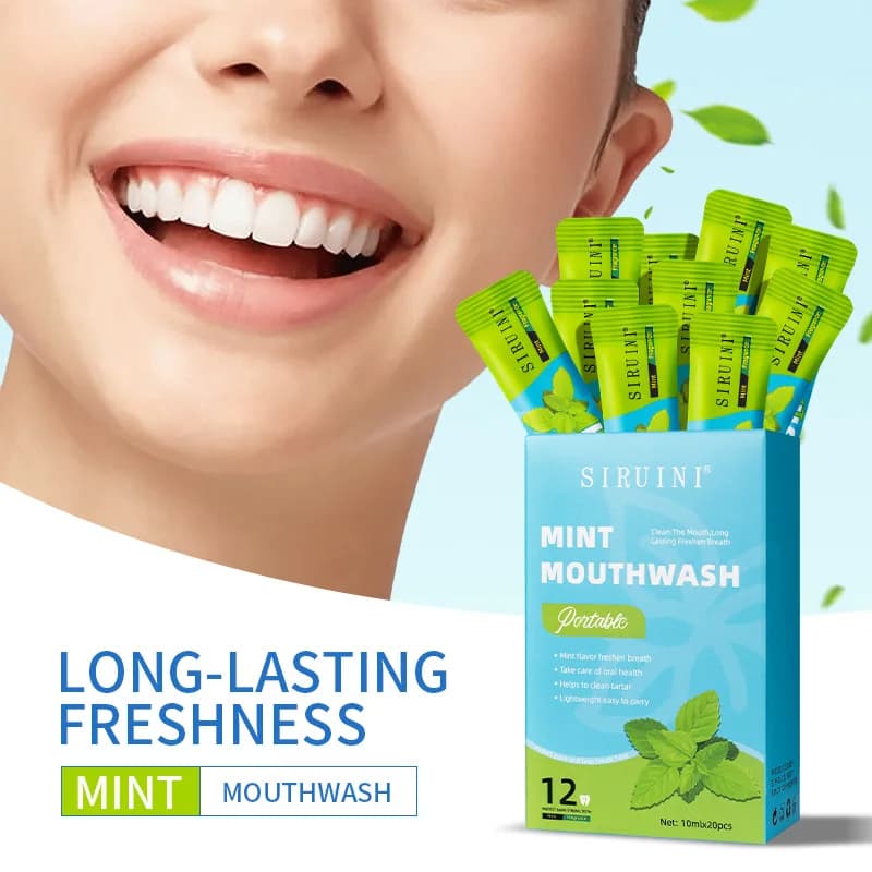 20 PZ Collutorio Usa e Getta senza Alcol senza Alcol Limone Pesca Menta Whitening of the Tooths Oral Fresh Mouth Healthcare