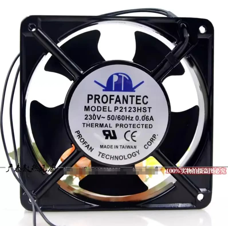 P2123HST 230V 0.06A 120x120x38mm 2-Wire Cooling Fan