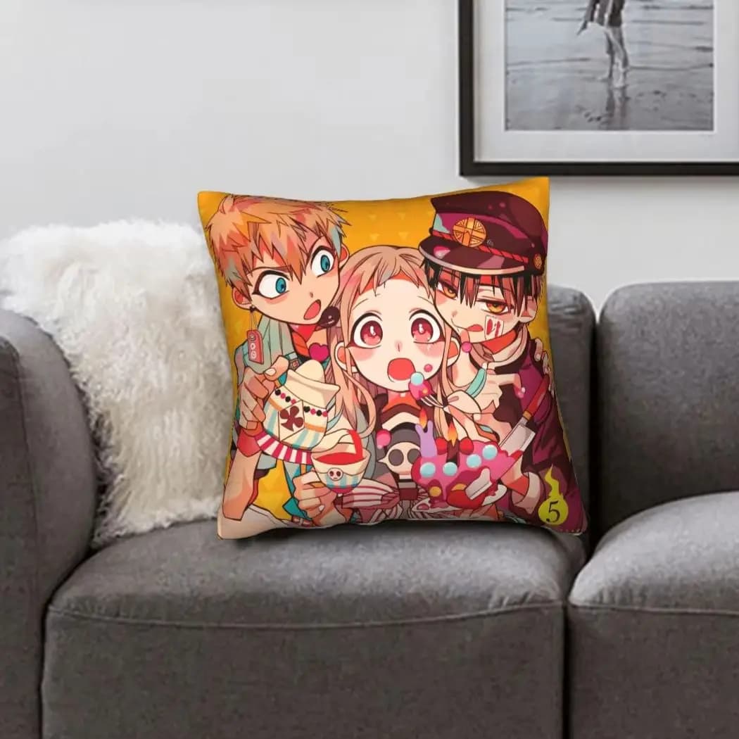 TBHK Yugi Nene Kou Akane Pillow Case Soft Pillow Cover For Sofa Home Decor Novelty Cushion Cover