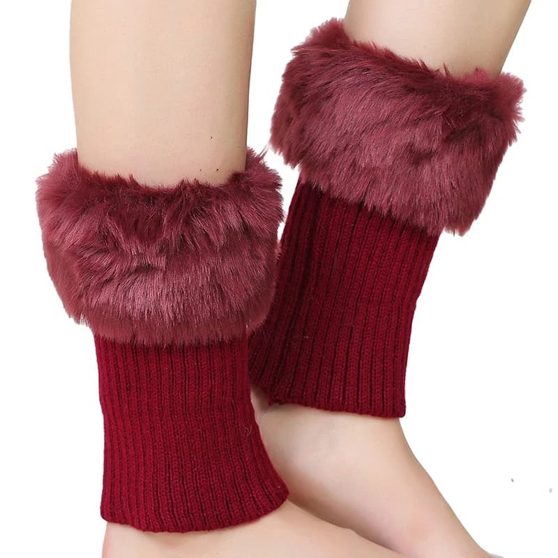 Women's Winter New Format Middle Short Infractioned Pelliccia Socks Warm Covers Woolworked Wool Breathable Anti- friction