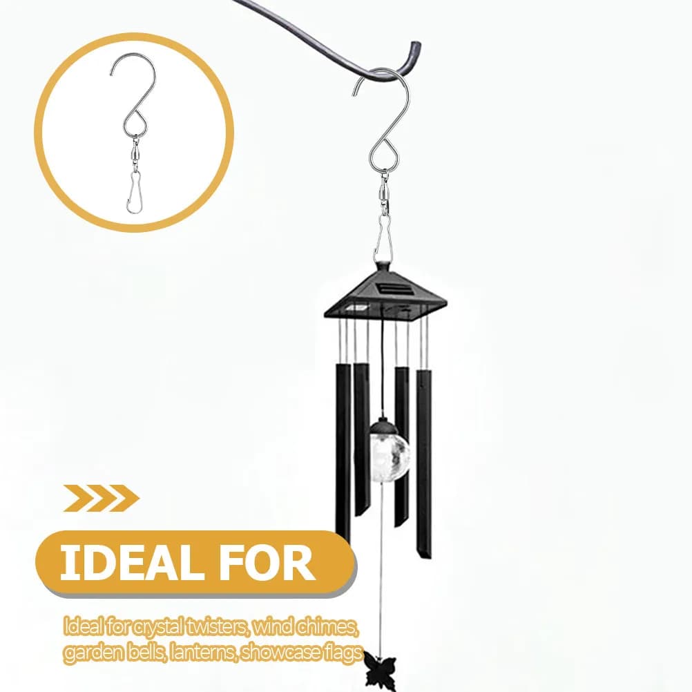10Pcs Swivel Hooks Rotating Hanging Metal Hooks Stainless Steel for Wind Chimes Plant Pots Bird Feeders Outdoor Use
