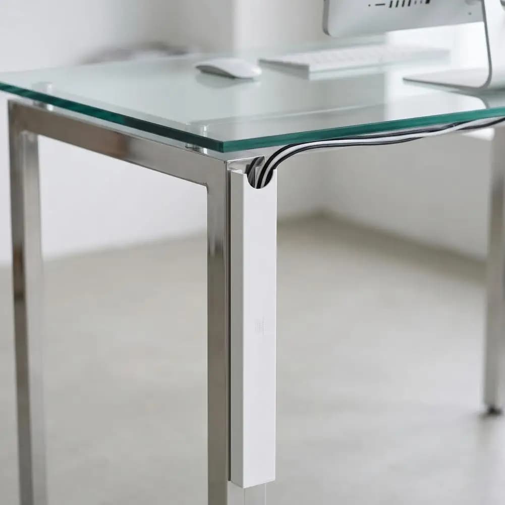 Copricavo Magnetico Sotto Scrivania in Lega di Alluminio per Gestione Cavi, Organizzatore per Cavi di Rete e Alimentazione per Casa e Ufficio