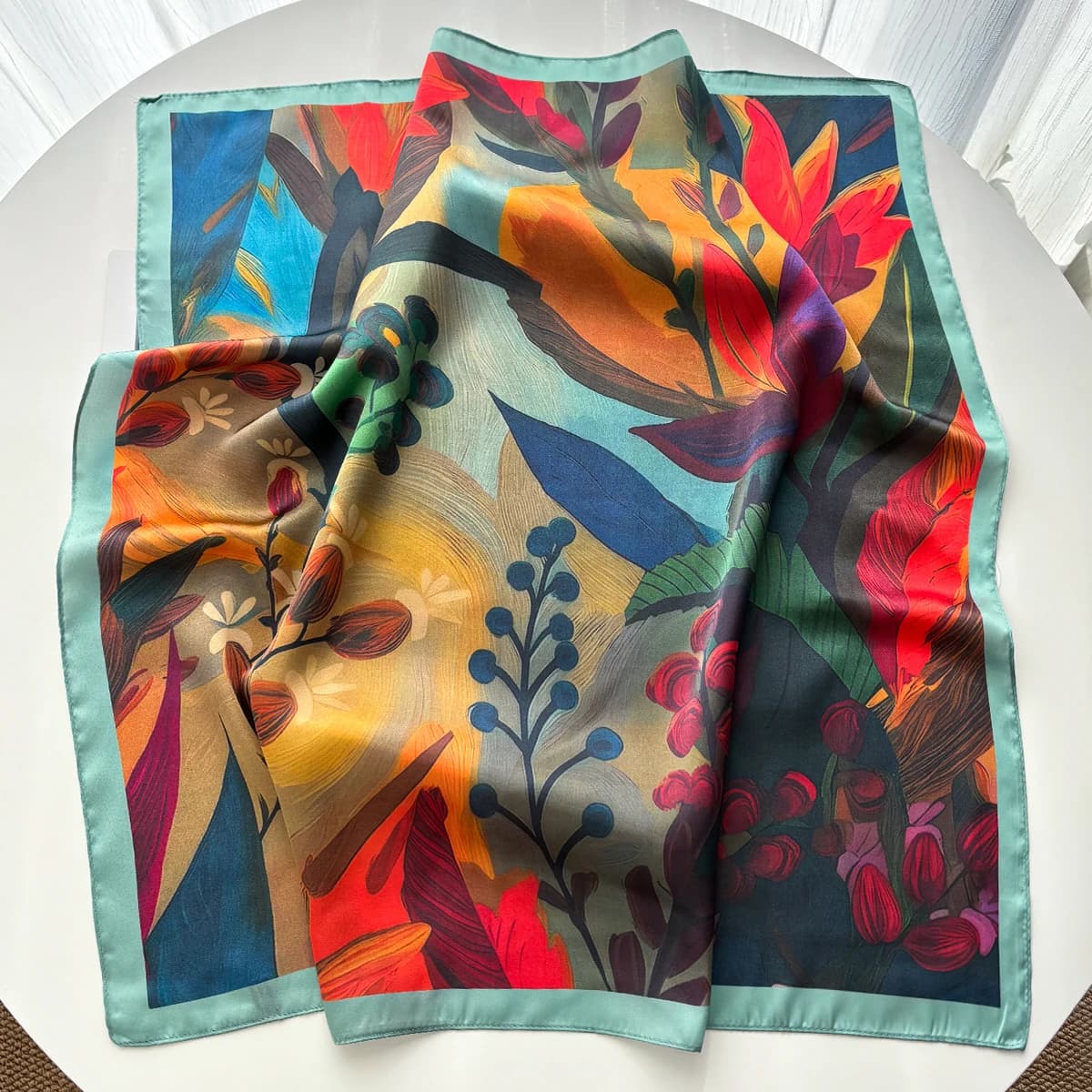 Nuova Collezione Estate 2026: Sciarpe da Donna con Motivo a Olio, Foulard Quadrati in Seta Sintetica, Bandane Femminili, Fazzoletti da Collo e Fasce per Capelli