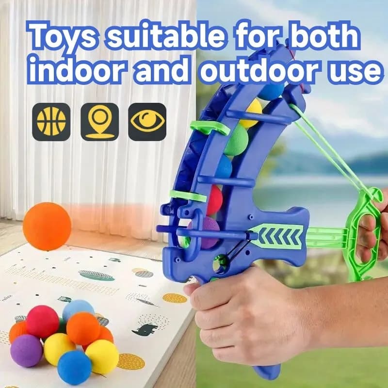 Gioco di tiro con l'arco e bersaglio, palline morbide in schiuma EVA, sport interattivo per interni ed esterni, gioco per intrattenimento in famiglia e feste.