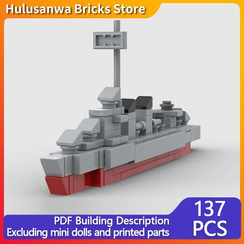 USS Benson Military Vessels Model MOC Building Bricks War Equipment Modular Technology Gifts Holiday Assemble Children Toys