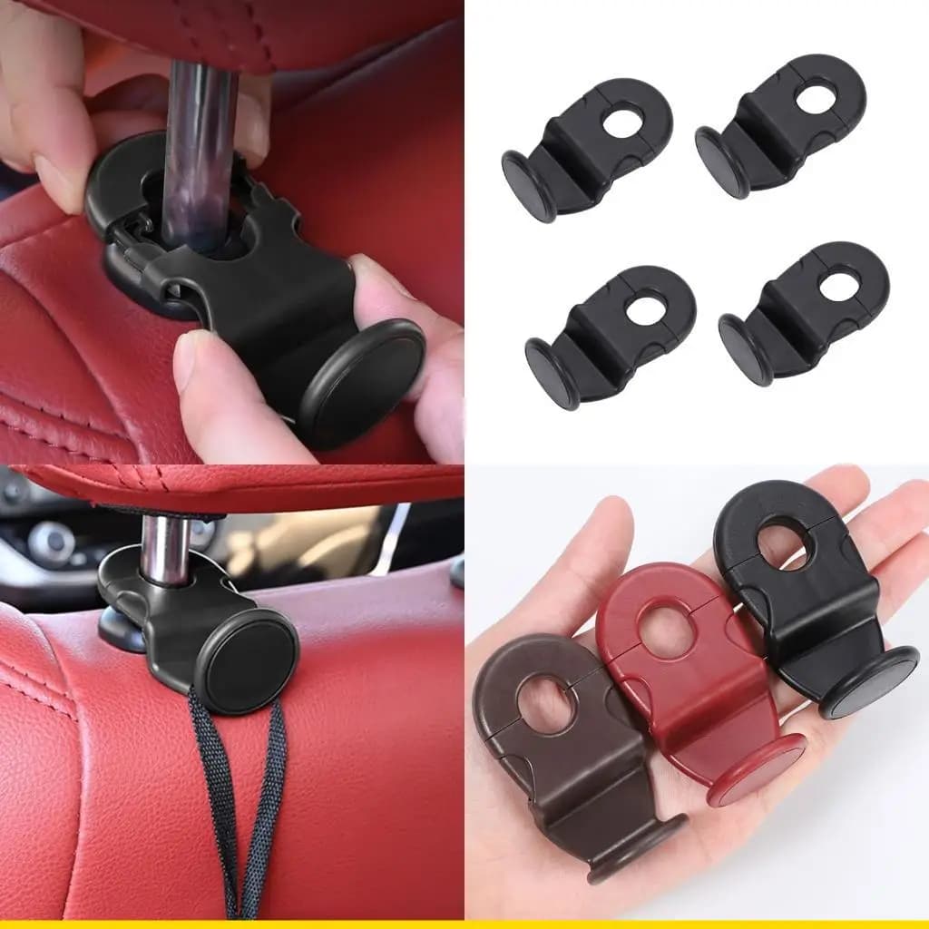 SZCH Accessorio per veicolo per gancio per schienale per sedile auto da 4 pezzi, adatto per maggior parte dei modelli auto