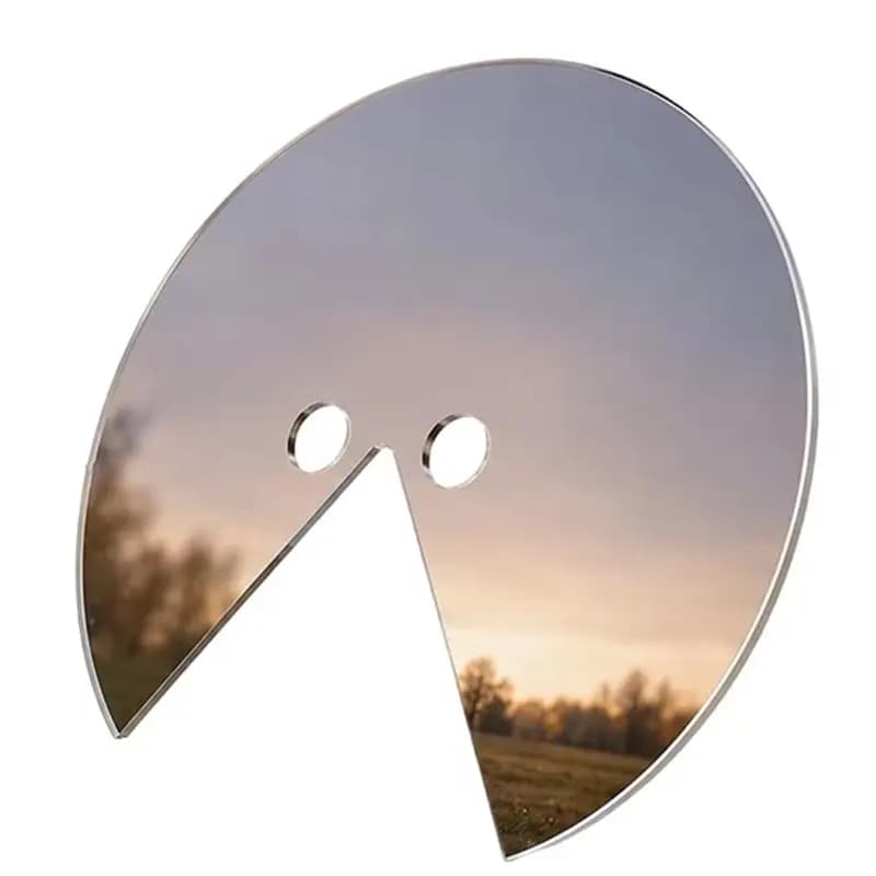 ABLN-Mirror Face Mask For Photo Booths, Selfie Prop Reflective Acrylic For Funny Photos, Parties, And Videos