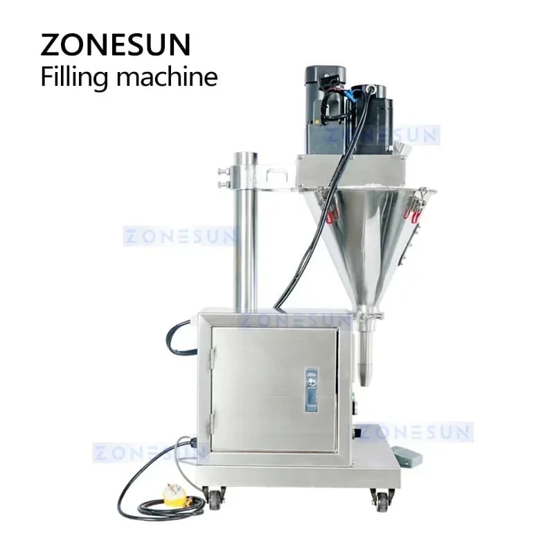 ZONESUN ZS-FM100S Semi Automatic Auger Powder Filling Machine Automatic Dosing Coffee Milk Matcha Spice Protein Powder Filler