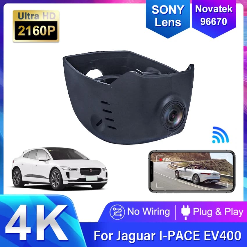 Car DVR For Jaguar I-PACE EV400 HSE 2019 2020 UHD 2160P Easy to install Video Recorder Dash Cam Camera High Quality Night Vision