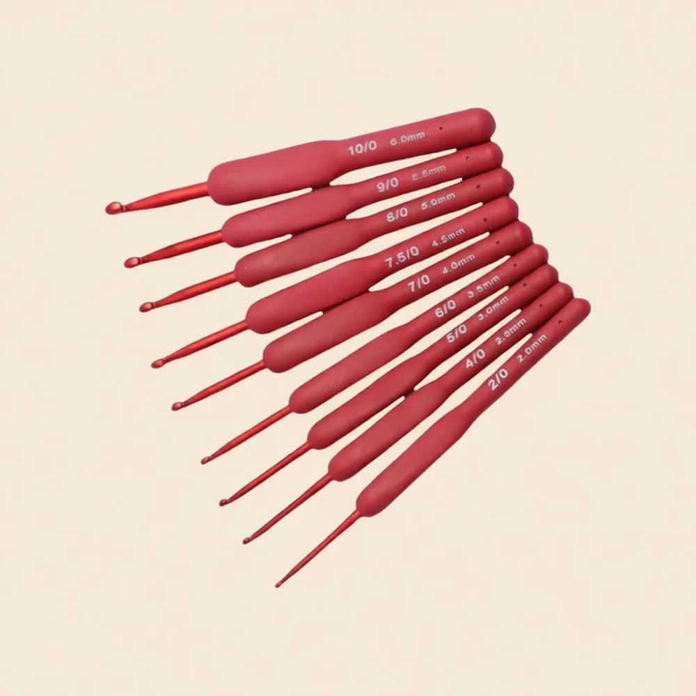Ergonomic Knitting Needles Set Silicone Soft Handle Crochet Hooks For Wool Yarn Craft Sweater Scarf Weaving DIY Tools