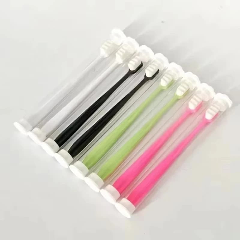 10 pz Spazzolino Da Denti Ultra-fine Morbido Milioni di Pelliccia Nano Spazzolino Da Denti Per Adulti Denti Pulizia Profonda Portatile Da Viaggio Dentale Spazzola Per Igiene Orale