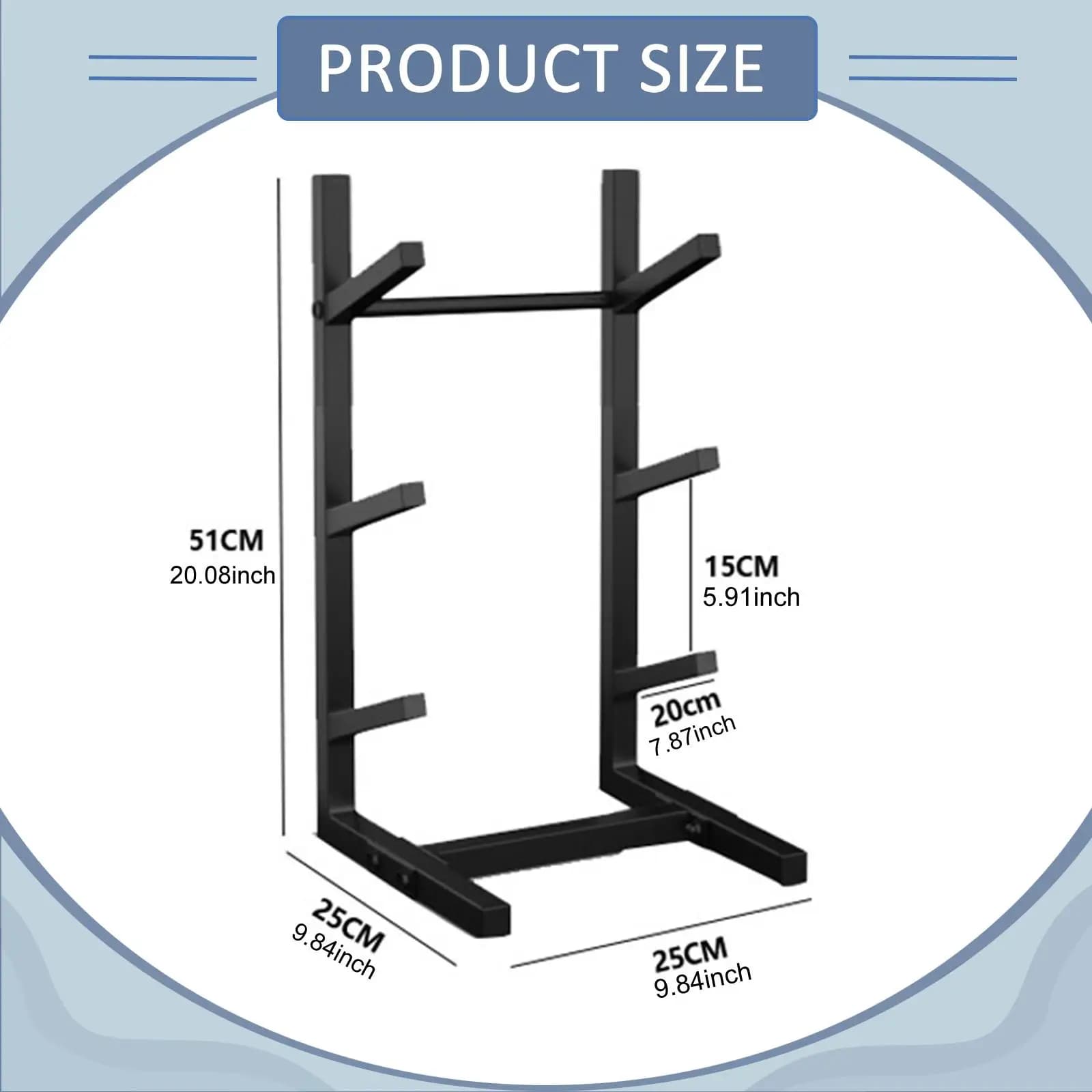 Ski Board Display Stand Iron Skateboard Rack Organizer Space Saving Storage for Garage or Home