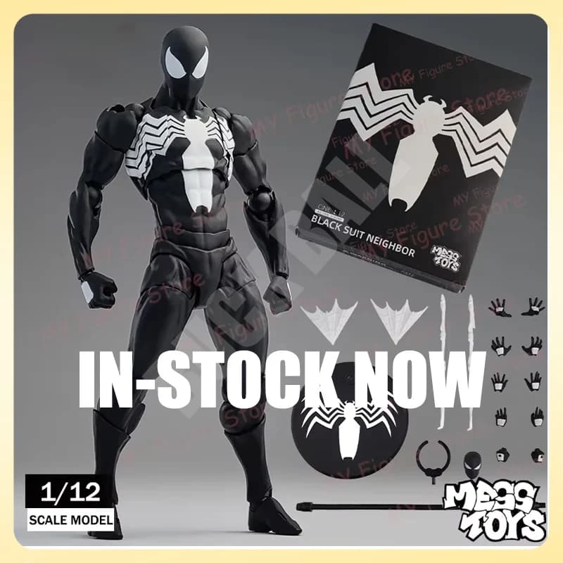 Mess Toys Spiderman Figura Abito nero Vicino Symbiote MessToys Scarlet Vicino Action Figure CT Toys Nero Rosso Spider Man Toy