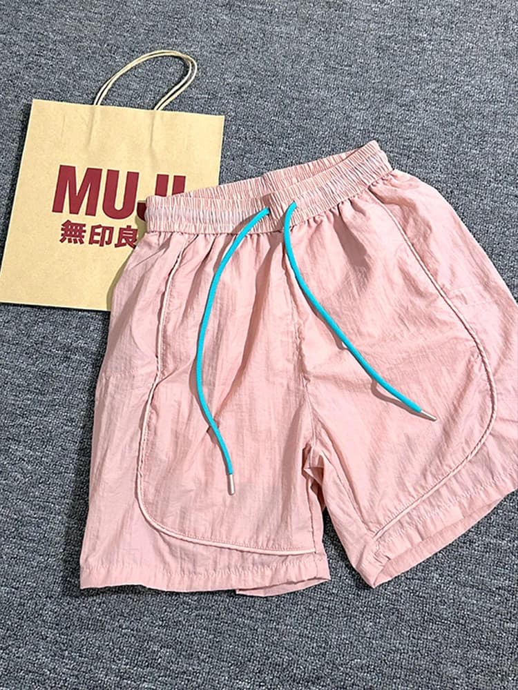 Pantaloncini Dopamine Pink ad asciugatura rapida, sottili, per ciclismo, corsa, sport, spiaggia, uomo, donna, pantaloni casual leggeri estivi