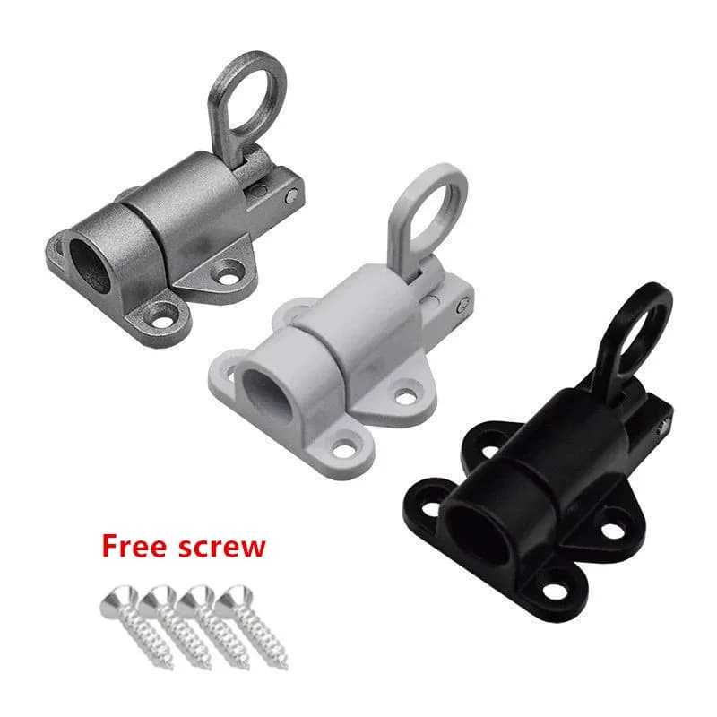 Automatic Door Bolt Latch Home Window Gate Security Pull Ring Spring Bounce Door Bolt Automatic Latch Lock