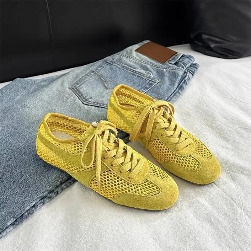 Scarpe da allenamento tedesche estive Sneakers da donna Scarpe in vera pelle traspiranti in mesh per scarpe da tennis casual sportive da donna