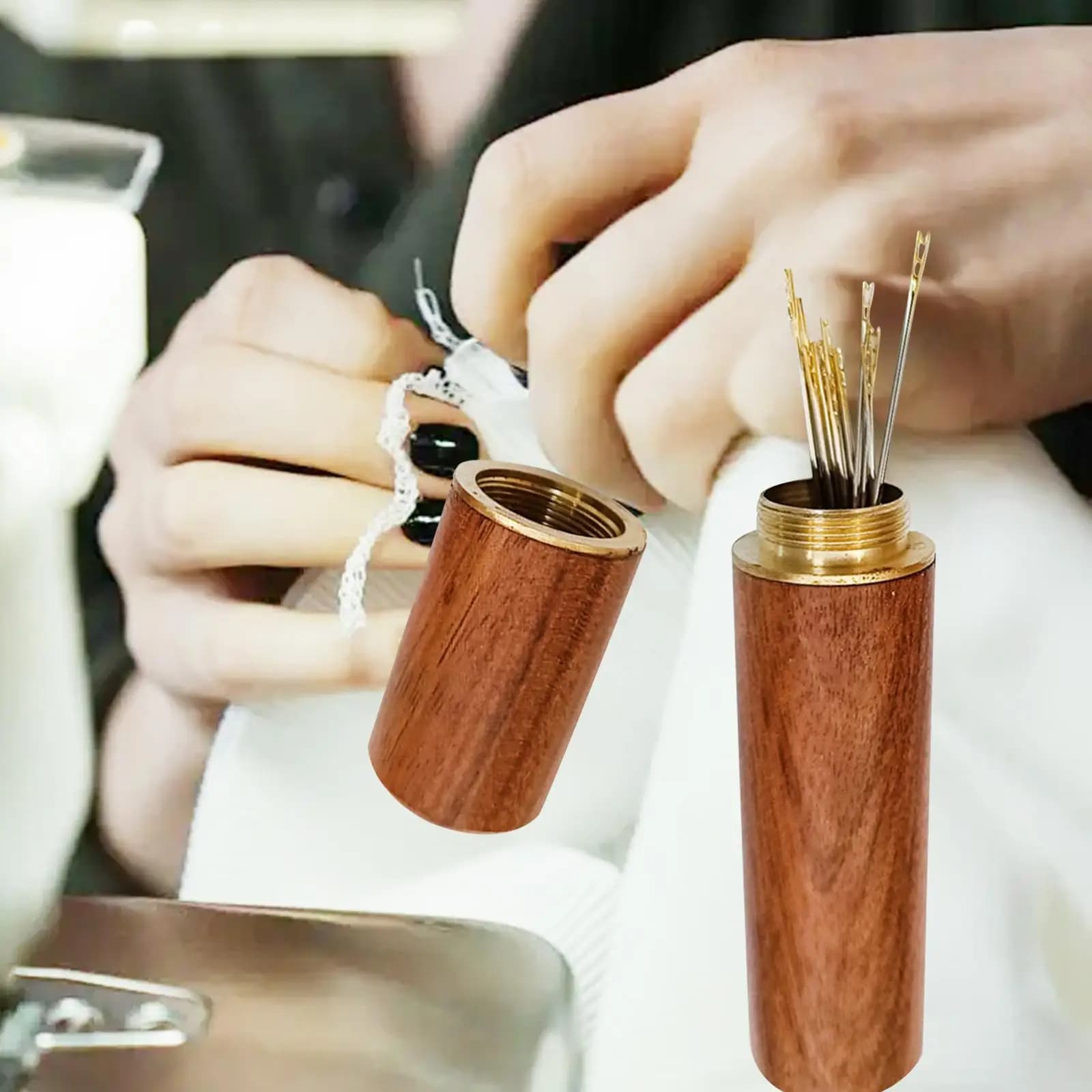 Set di 12 Aghi per Cucito a Mano, Strumenti per Lavori a Maglia e Ricamo, Accessori Fai-da-Te per Artigianato, Aghi Autosfilanti