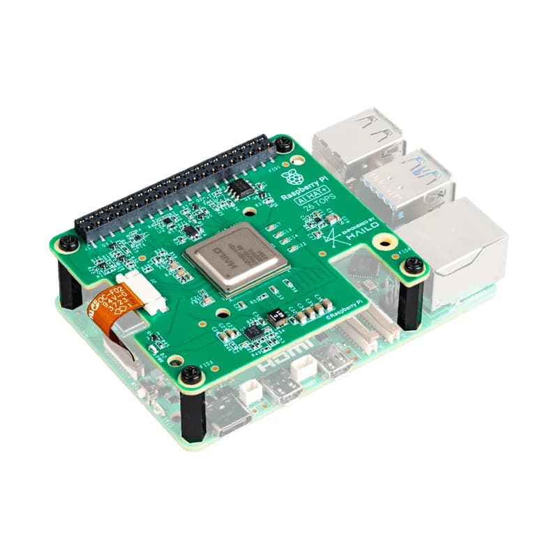 Ufficiale Originale Raspberry Pi 5 AI HAT + Hailo8 13TOPS/26TOPS Modello Opzionale PCIe M.2 HAT + Scheda per Raspberry Pi 5
