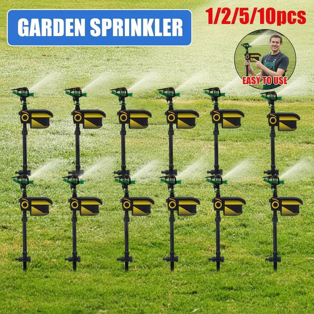Dissuasore Solare per Animali con Sensore di Movimento, Irrigatore Automatico per Giardino, Repellente per Animali Migliorato