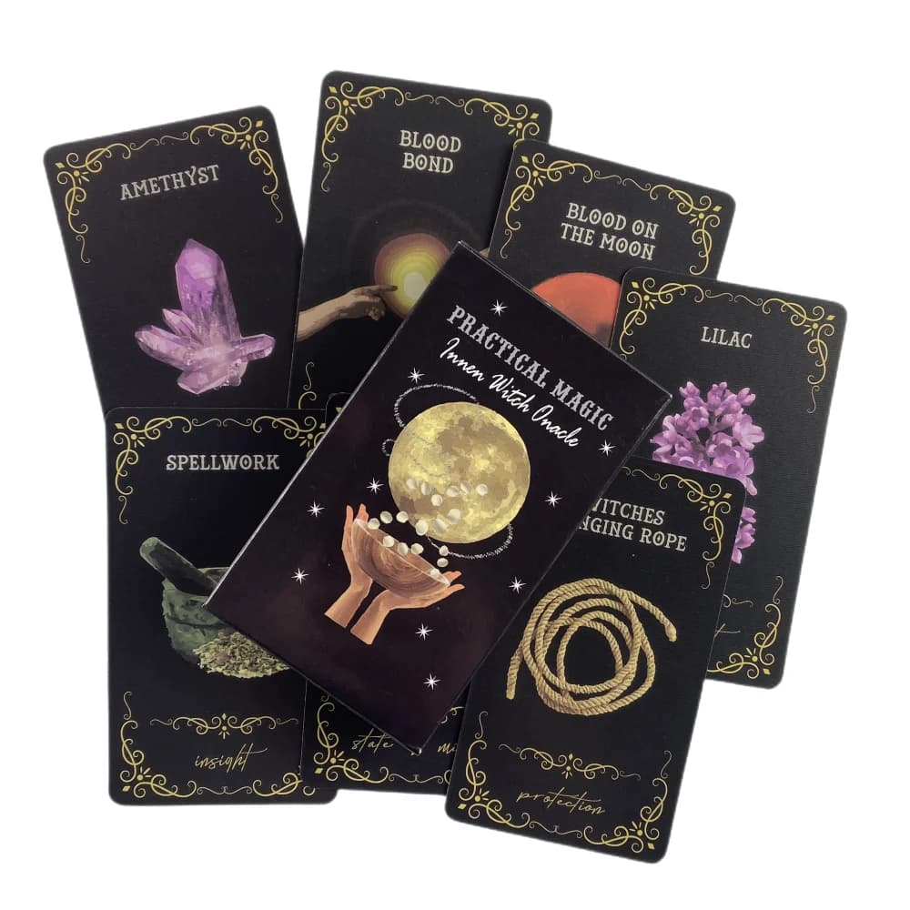 Pratico Magic Innen Witch Oracle Cards Divination Deck English Vision Edition Tarocchi Gioco da tavolo per la festa