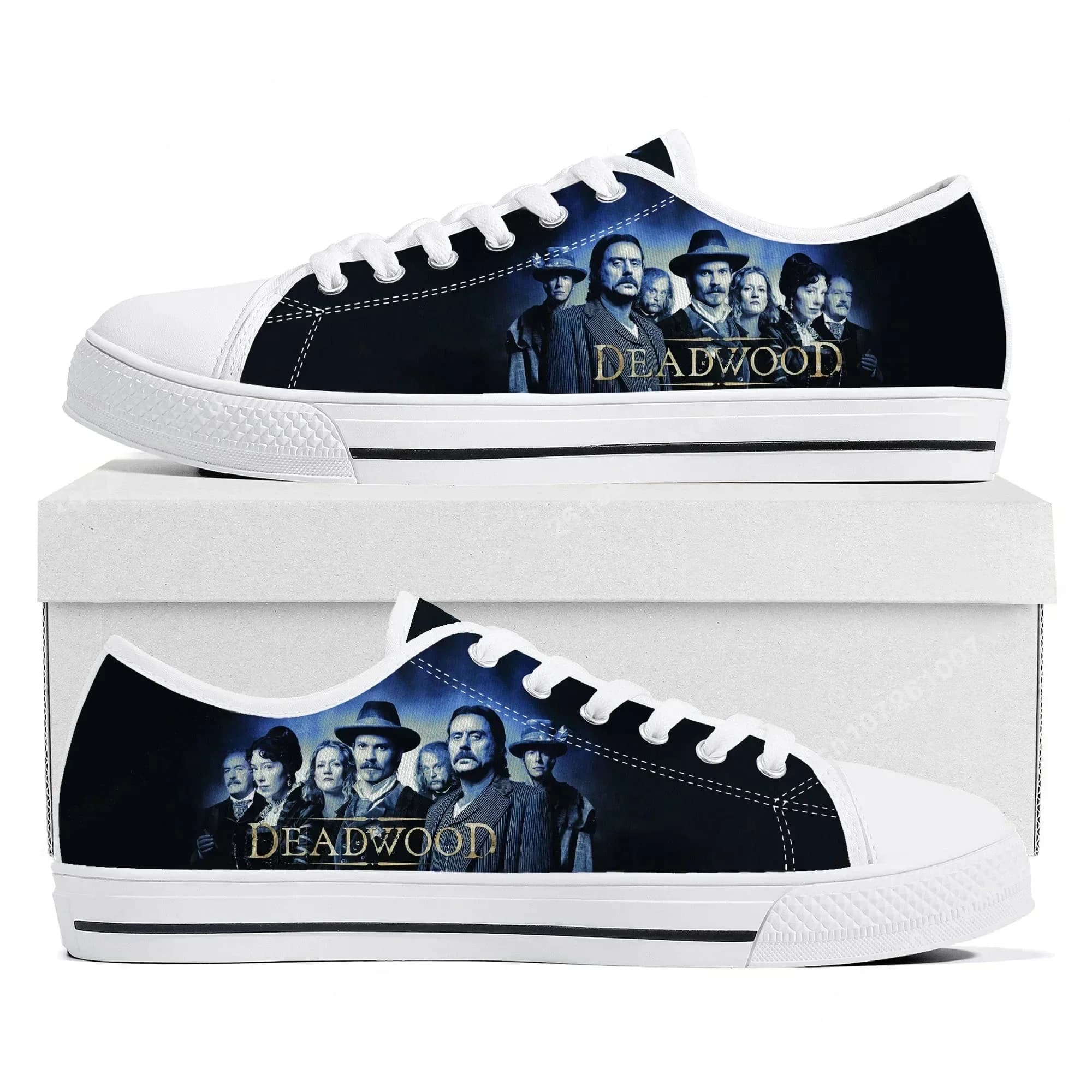 Sneakers basse Deadwood da uomo, da donna, per adolescenti, Timothy Olyphant, Ian McShane, sneakers in tela, scarpe casual per coppia, scarpe personalizzate