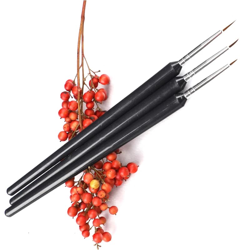 3Pcs Nail Threading Pen Set Gradient Gel Nail Polish Builder Drawing Carving Ombre Brushes French Design Painting Pen