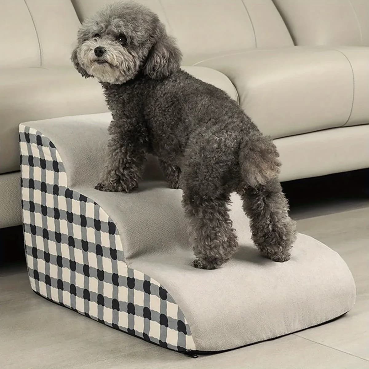 Rampa ortopedica per cani per letti alti - Scaletta da letto extra larga a 3 livelli per animali domestici accanto al letto, scala per cani e gatti per uso speciale