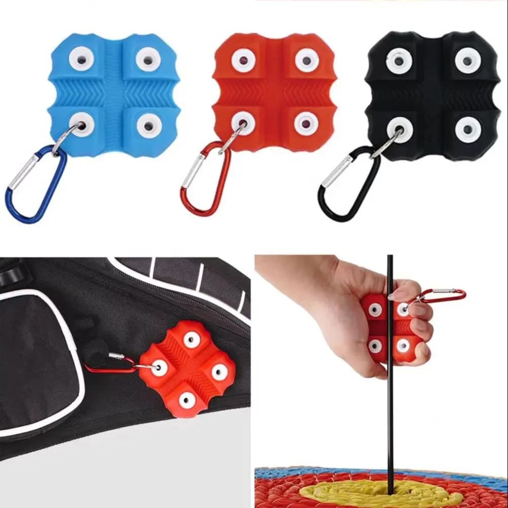 Arrows Puller Silicone Small Archery Target Remover Gripper with Hanging Buckle Ergonomic Hand Saver for Practice