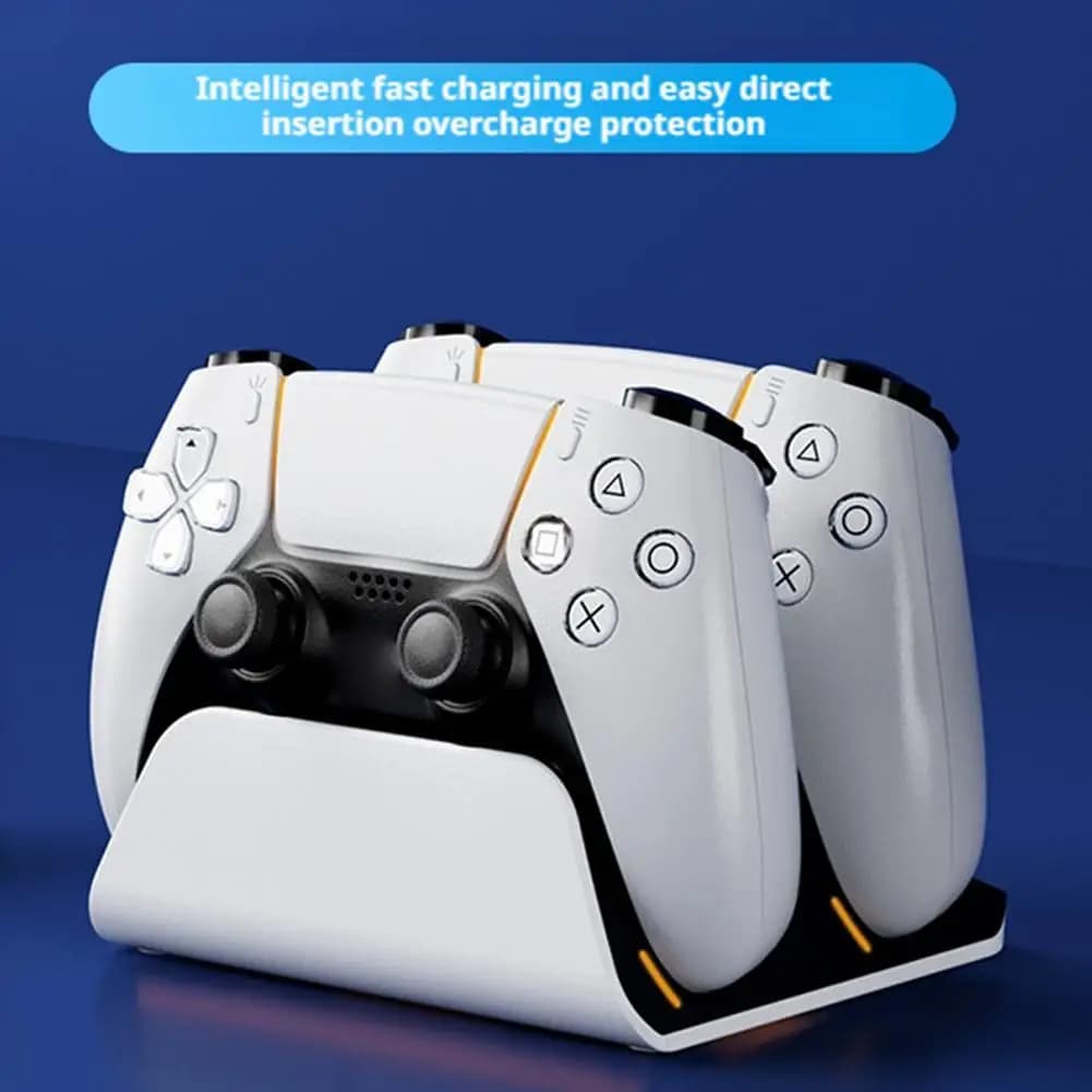 Per controller doppi PS5 Gamepad wireless Dock di ricarica rapido Supporto per stazione di ricarica per accessori PlayStation 5