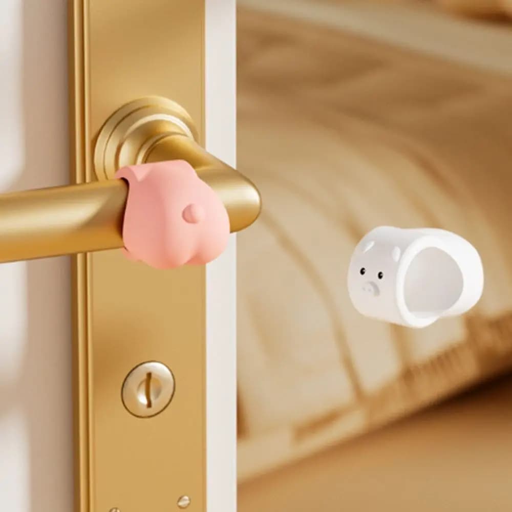 3 pezzi fermaporta in silicone anti-shock maniglia della porta del fumetto pad paraurti punzonatura maniglia della porta silenziosa anello anti-collisione per la camera da letto