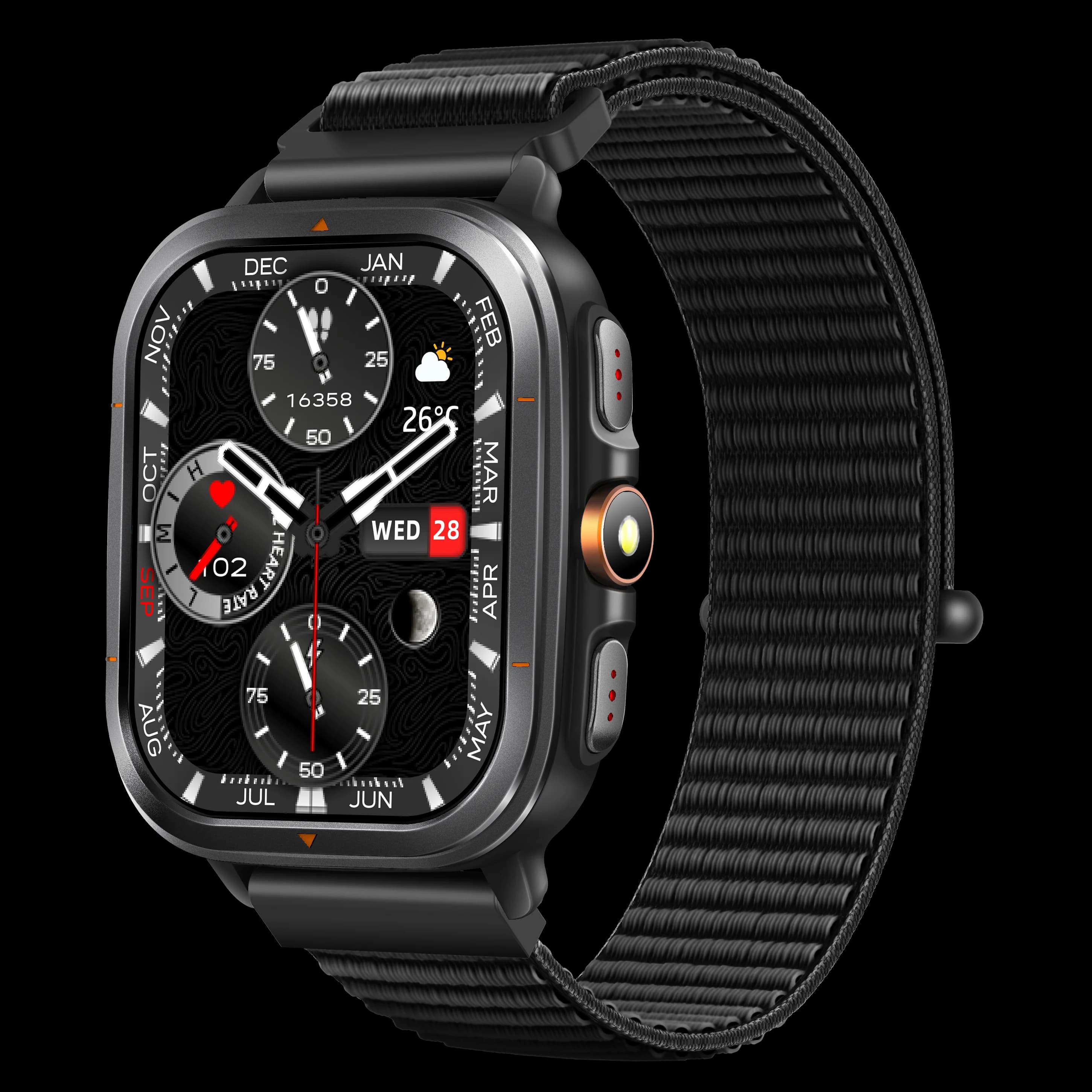 Smartwatch TS500 con GPS, tracciamento della traiettoria, IA GPT, monitoraggio dell'ossigeno nel sangue e della pressione sanguigna, chiamate BT, illuminazione, funzioni per la salute e lo sport.