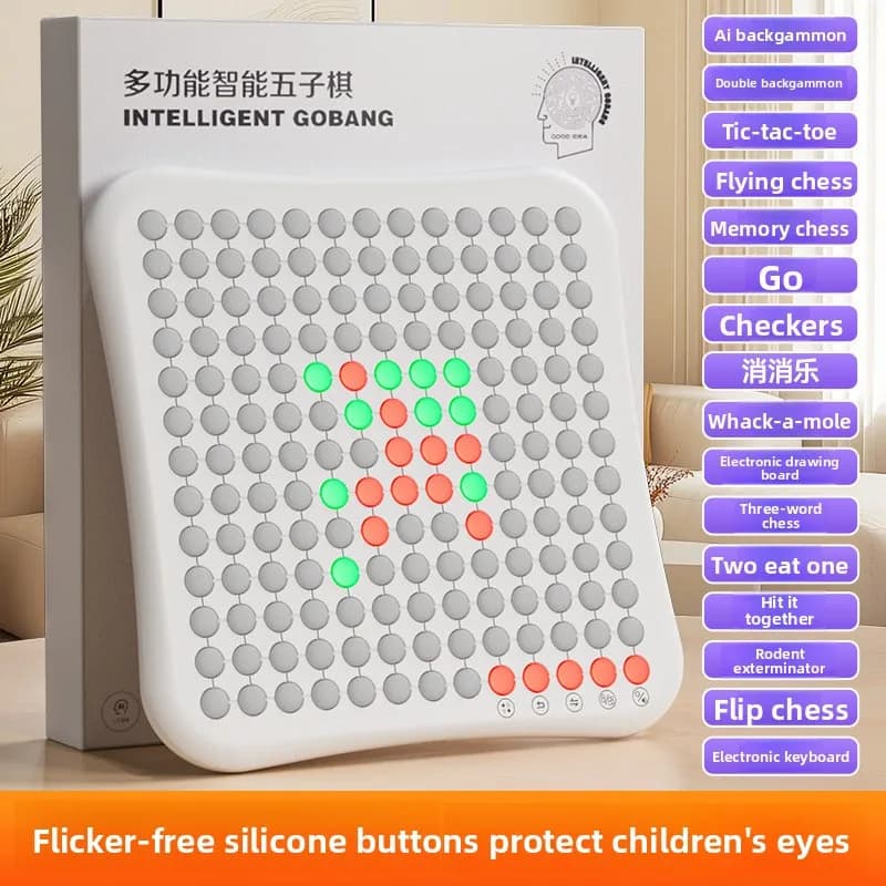 Set di scacchi AI 9 in 1 con modalità battaglia | Gomoku Flying Chess Go | Giocattolo educativo transfrontaliero | Formazione al pensiero critico per bambini