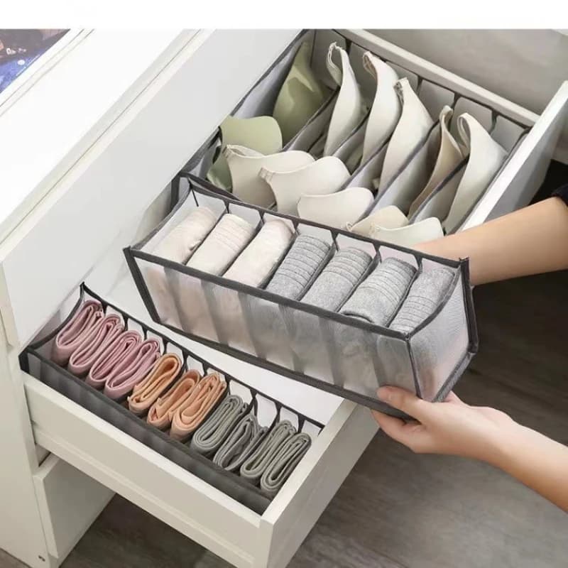 Storage box for socks in the network Storage box for underwear Storage box Wardrobe Order clothing Grill for the house