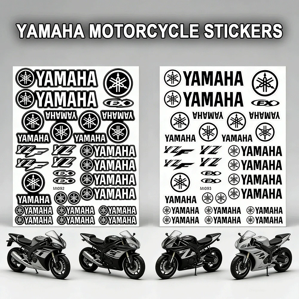 Adesivi Multiuso per Moto, Motivo Geometrico Bianco e Nero, Vinile Impermeabile per Accessori Carena Scooter