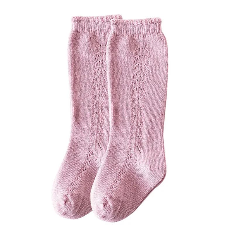 New Children's Networked Princess Socks Long Knee Socks Children's Spring Knee Socks White Slip Socks for Kids Lolita Cotton Socks for Kids 1 year