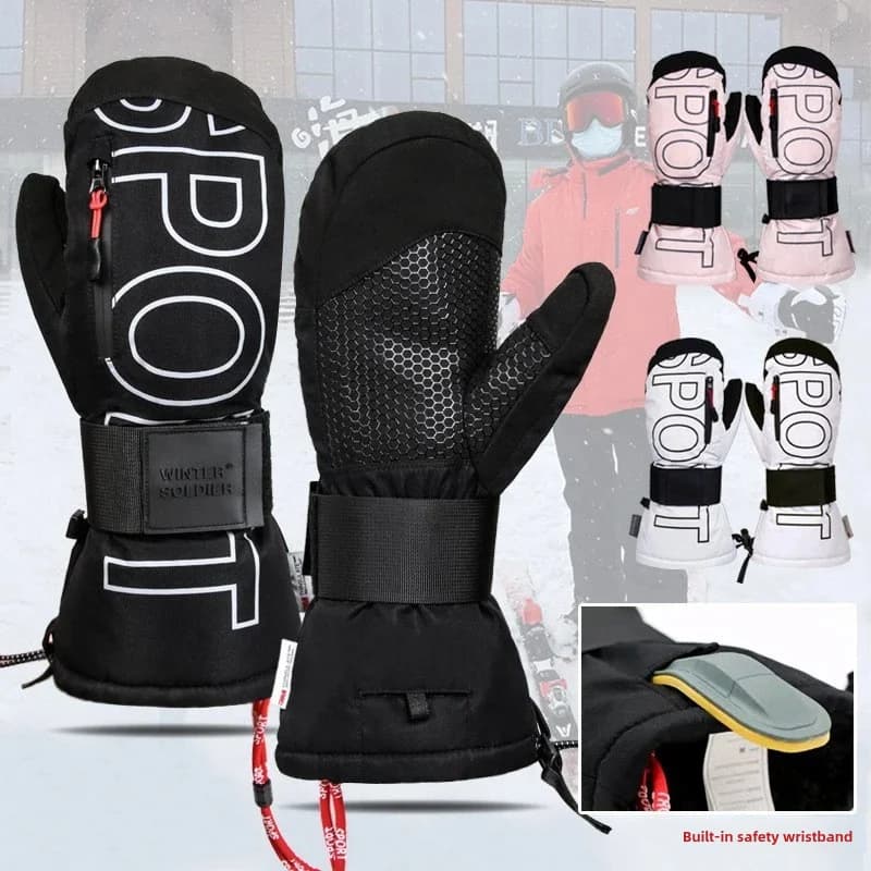 Winter hot snow ski outdoor snow protections for wrists waterproof wear snowboard snowmobile cycling ski gloves man woman