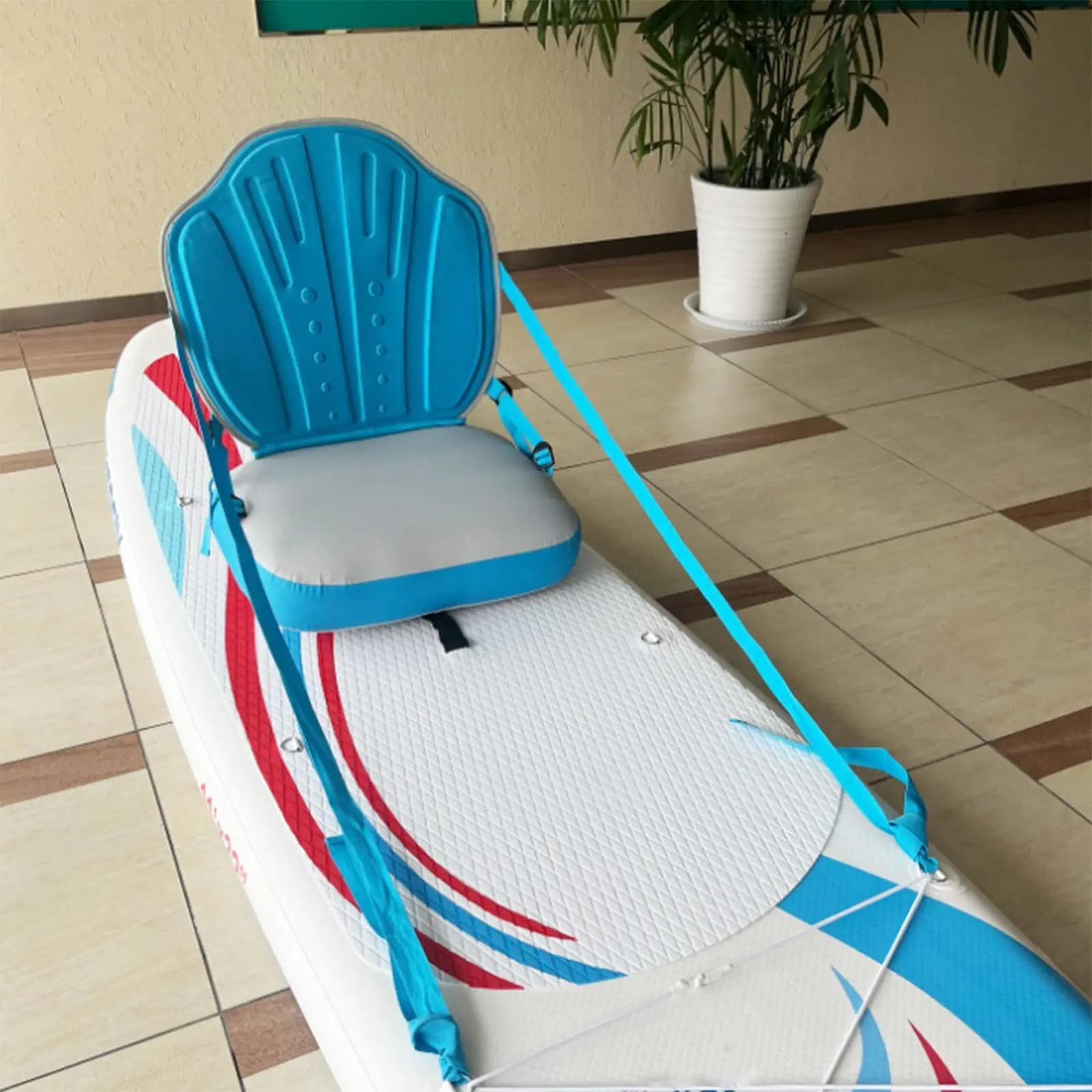 Sedile per kayak gonfiabile Supporto per la schiena ergonomico regolabile in PVC premium per parti di kayak con cuscino per barca
