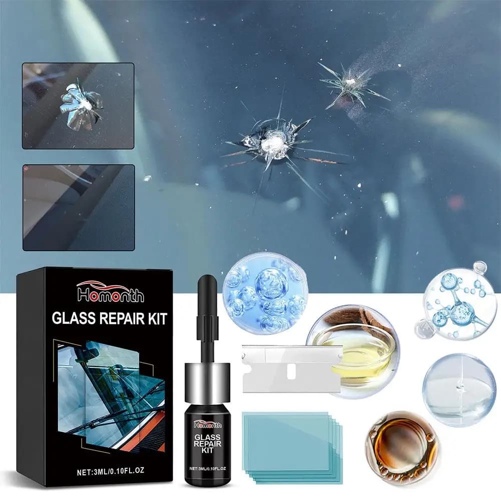 1 set Kit di riparazione del parabrezza dell'auto per graffi crepe e chip riparazione del vetro strumenti di riparazione delle finestre dei veicoli ecologici
