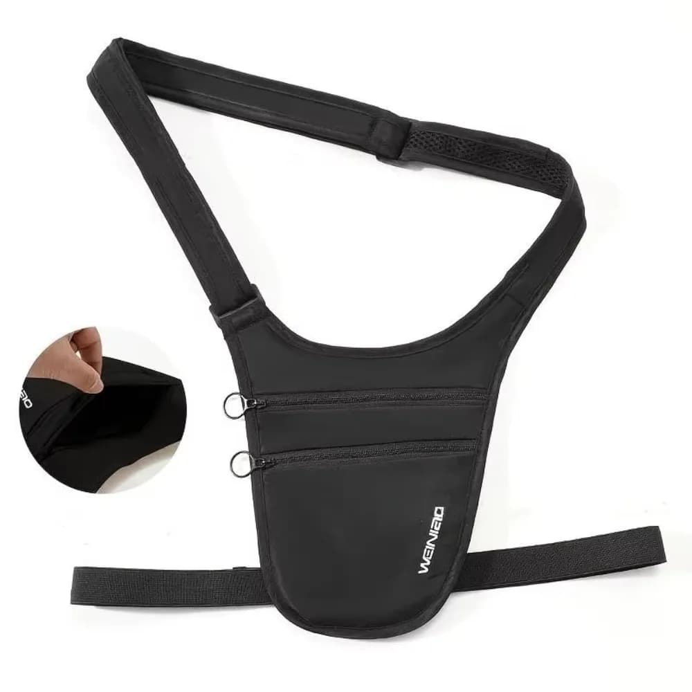 Marsupio da viaggio antifurto creativo Marsupio sportivo leggero e invisibile Portafoglio portatile ultrasottile con blocco RFID